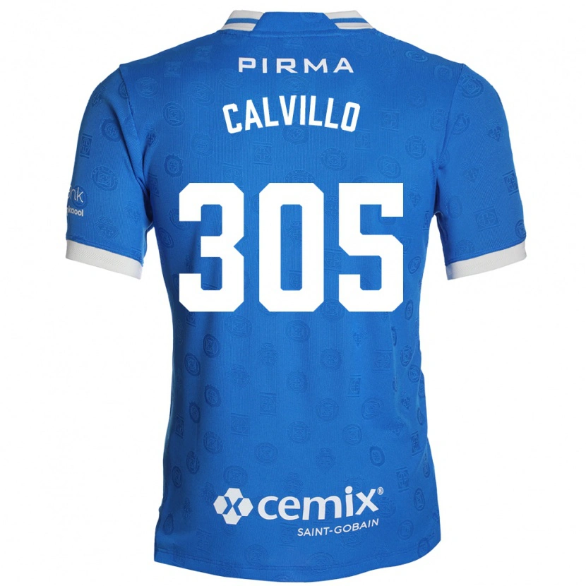 Danxen Dzieci Carlos Calvillo #305 Niebieski Biały Czerwony Domowa Koszulka 2026/27 Koszulki Klubowe
