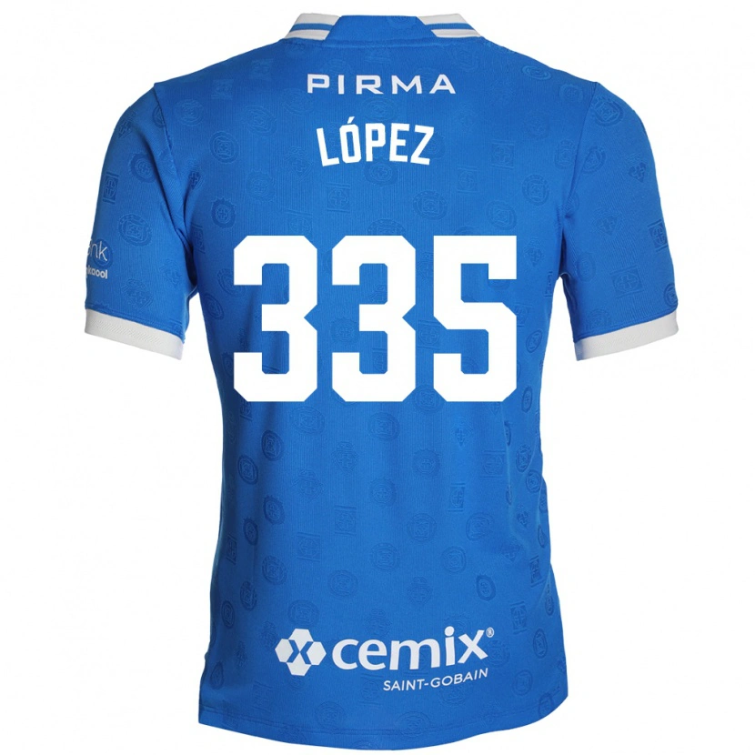 Danxen Dzieci Alfredo López #335 Niebieski Biały Czerwony Domowa Koszulka 2026/27 Koszulki Klubowe