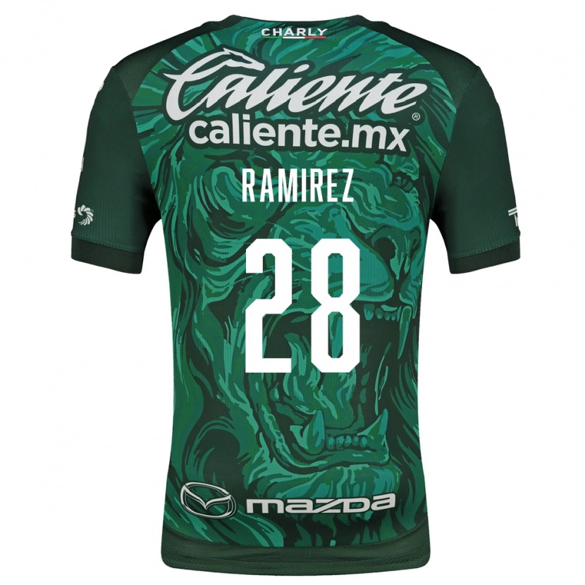 Danxen Dzieci David Ramírez #28 Zielony Czarny Domowa Koszulka 2026/27 Koszulki Klubowe