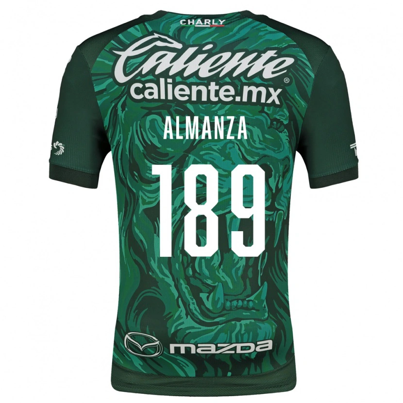 Danxen Dzieci Román Almanza #189 Zielony Czarny Domowa Koszulka 2026/27 Koszulki Klubowe