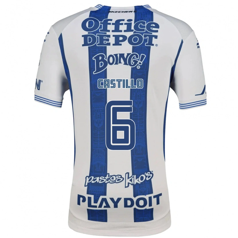 Danxen Dzieci Byron Castillo #6 Biały Granatowy Domowa Koszulka 2026/27 Koszulki Klubowe