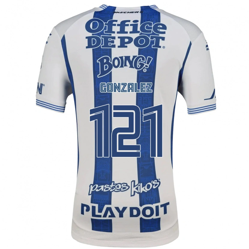 Danxen Dzieci Cristian González #121 Biały Granatowy Domowa Koszulka 2026/27 Koszulki Klubowe