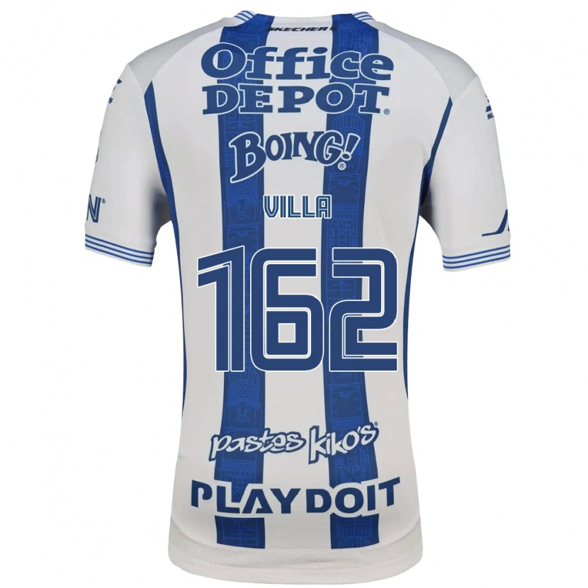 Danxen Dzieci Adrián Villa #162 Biały Granatowy Domowa Koszulka 2026/27 Koszulki Klubowe