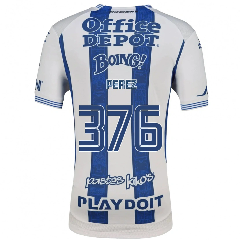 Danxen Dzieci Abraham Pérez #376 Biały Granatowy Domowa Koszulka 2026/27 Koszulki Klubowe