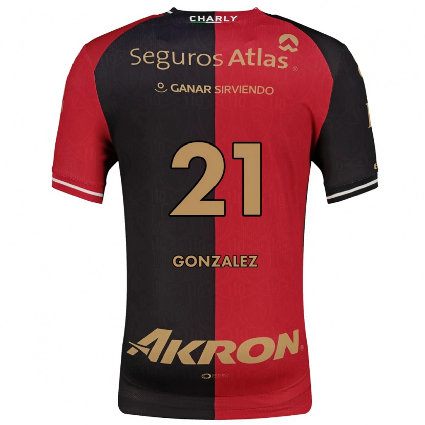 Danxen Dzieci Sarahí González #21 Czerwony Czarny Brązowy Domowa Koszulka 2026/27 Koszulki Klubowe