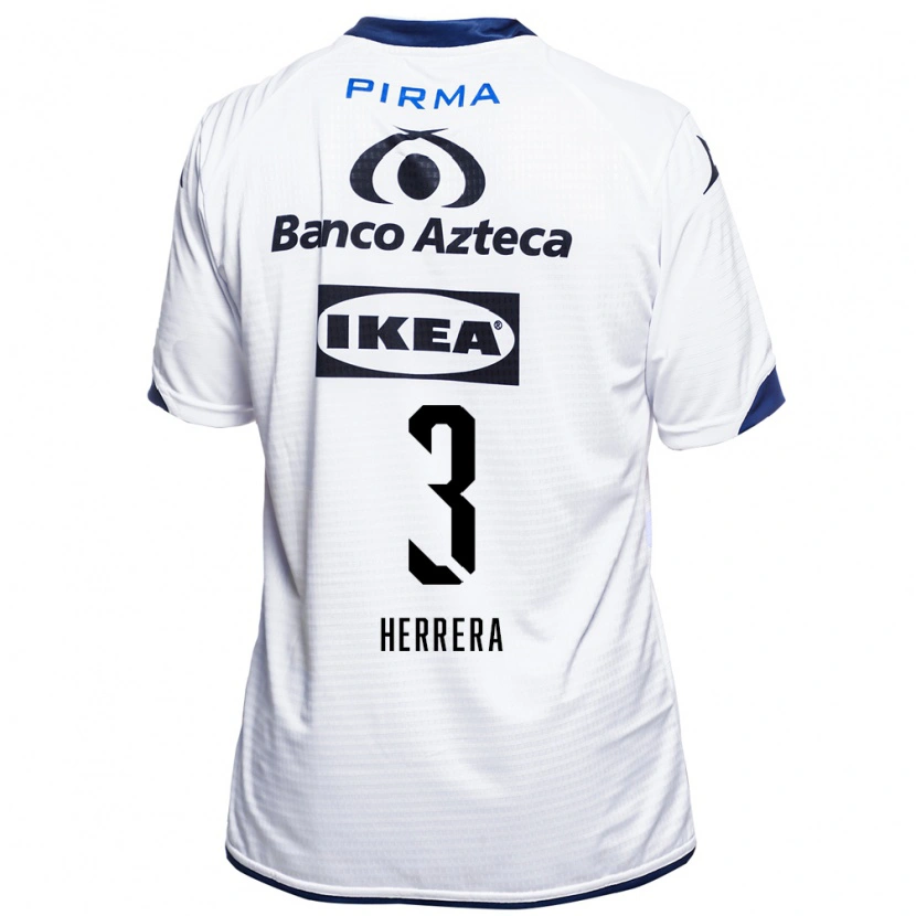Danxen Dzieci Alberto Herrera #3 Biały Czarny Niebieski Domowa Koszulka 2026/27 Koszulki Klubowe