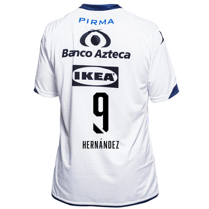 Danxen Dzieci Luifer Hernández #9 Biały Czarny Niebieski Domowa Koszulka 2026/27 Koszulki Klubowe