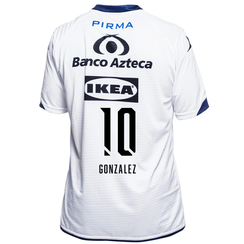 Danxen Dzieci Jair Gonzalez #10 Biały Czarny Niebieski Domowa Koszulka 2026/27 Koszulki Klubowe