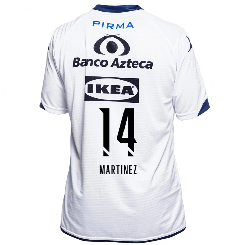 Danxen Dzieci Samantha Martínez #14 Biały Czarny Niebieski Domowa Koszulka 2026/27 Koszulki Klubowe