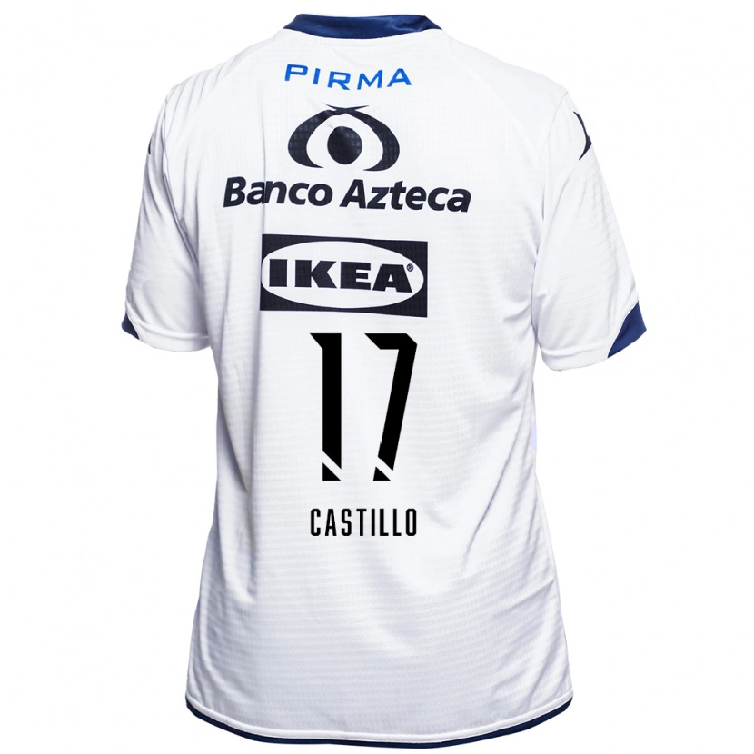 Danxen Dzieci Raúl Castillo #17 Biały Czarny Niebieski Domowa Koszulka 2026/27 Koszulki Klubowe