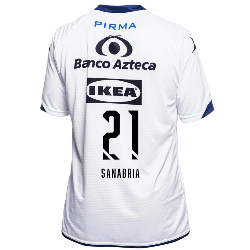 Danxen Dzieci Sergio Sanabria #21 Biały Czarny Niebieski Domowa Koszulka 2026/27 Koszulki Klubowe