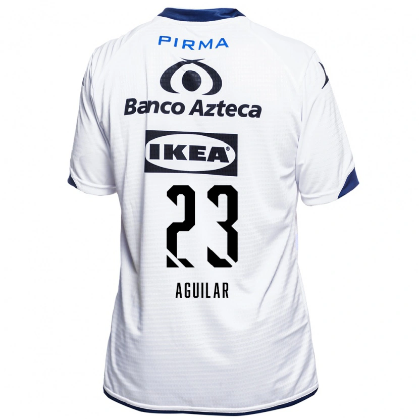Danxen Dzieci Daniel Aguilar #23 Biały Czarny Niebieski Domowa Koszulka 2026/27 Koszulki Klubowe