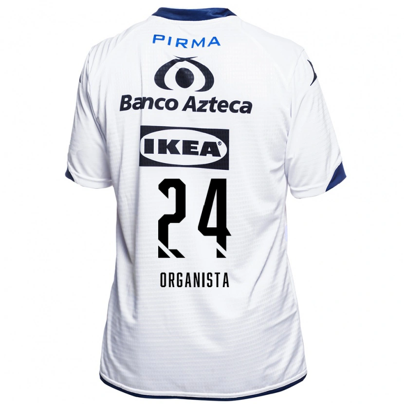 Danxen Dzieci Alejandro Organista #24 Biały Czarny Niebieski Domowa Koszulka 2026/27 Koszulki Klubowe