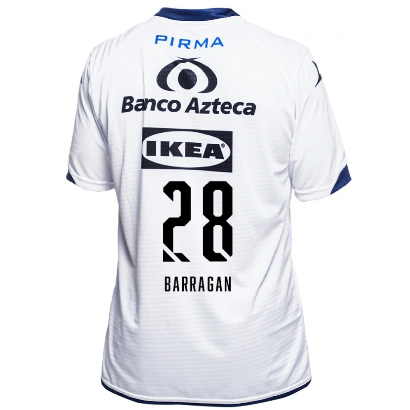 Danxen Dzieci Martín Barragán #28 Biały Czarny Niebieski Domowa Koszulka 2026/27 Koszulki Klubowe