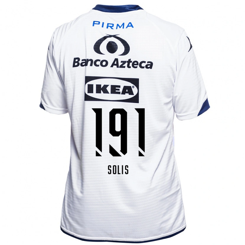 Danxen Dzieci César Solís #191 Biały Czarny Niebieski Domowa Koszulka 2026/27 Koszulki Klubowe