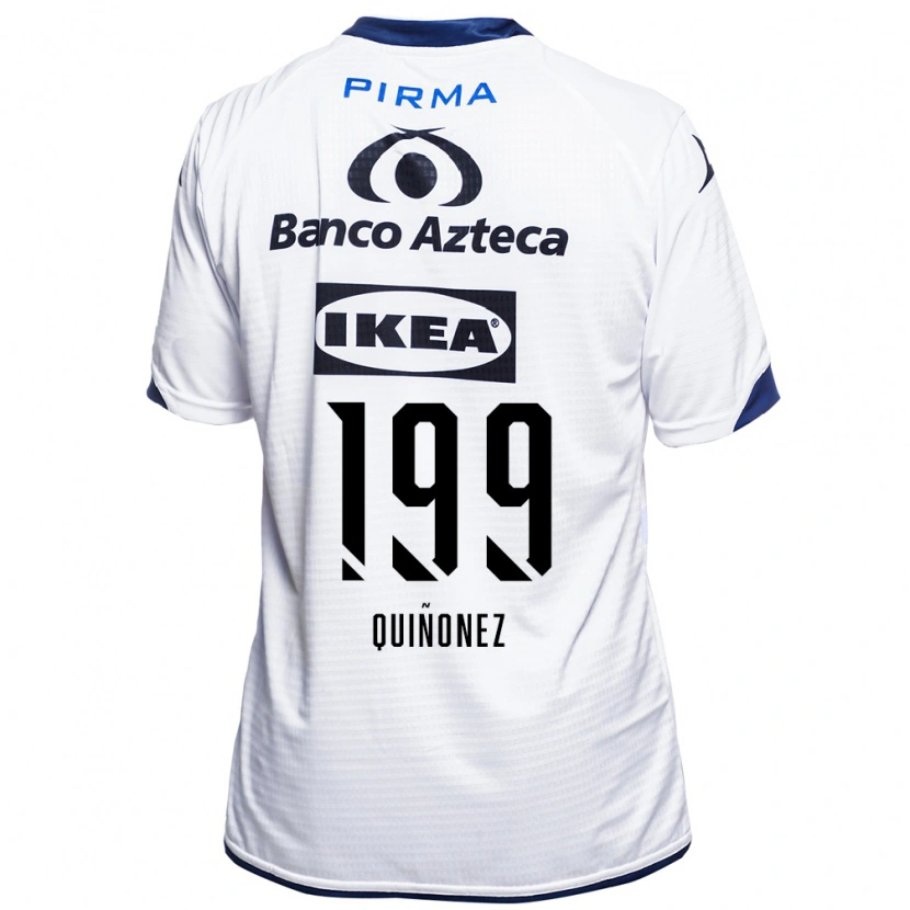 Danxen Dzieci Samuel Quiñonez #199 Biały Czarny Niebieski Domowa Koszulka 2026/27 Koszulki Klubowe