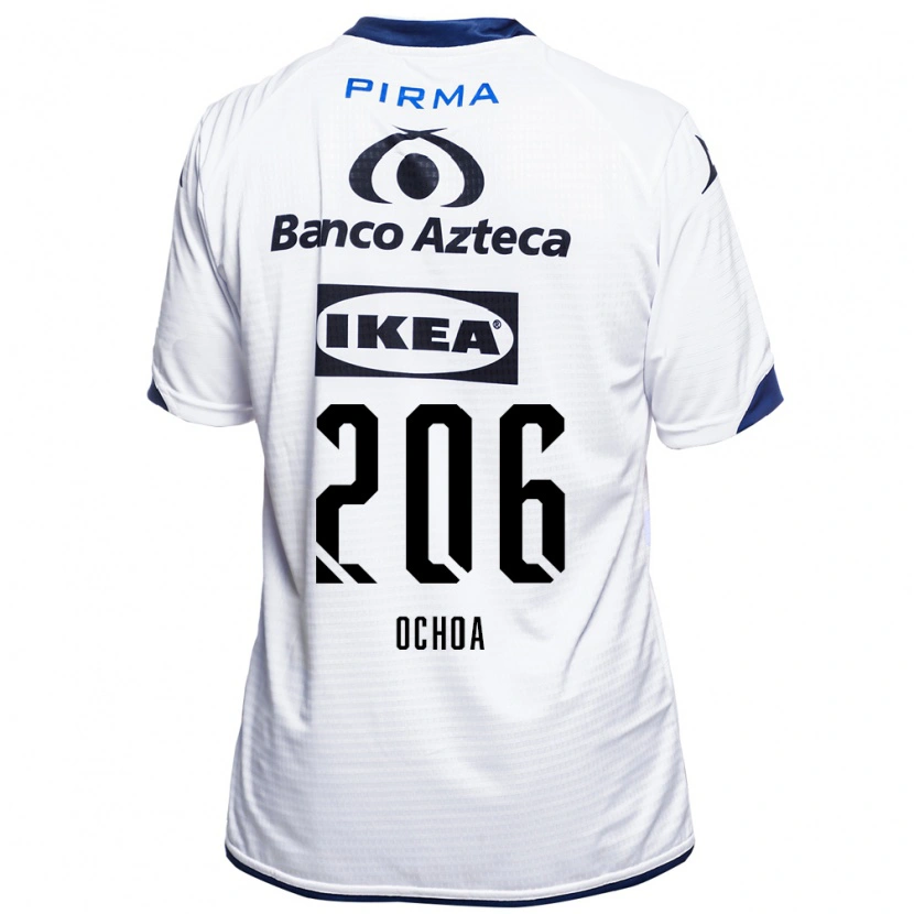 Danxen Dzieci Barúc Ochoa #206 Biały Czarny Niebieski Domowa Koszulka 2026/27 Koszulki Klubowe