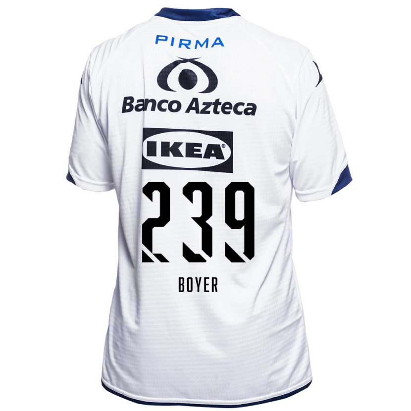 Danxen Dzieci Mateo Boyer #239 Biały Czarny Niebieski Domowa Koszulka 2026/27 Koszulki Klubowe