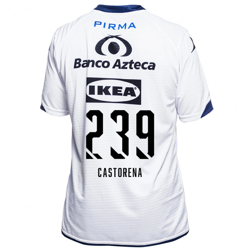 Danxen Dzieci Ernesto Castorena #239 Biały Czarny Niebieski Domowa Koszulka 2026/27 Koszulki Klubowe