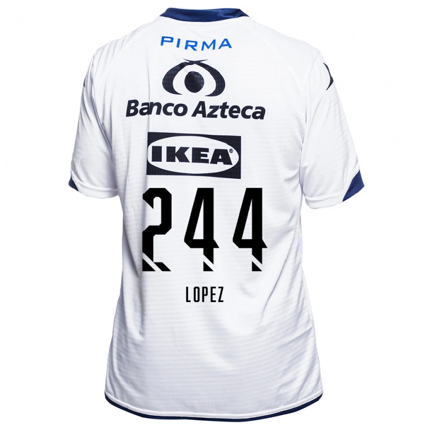 Danxen Dzieci Daniel López #244 Biały Czarny Niebieski Domowa Koszulka 2026/27 Koszulki Klubowe