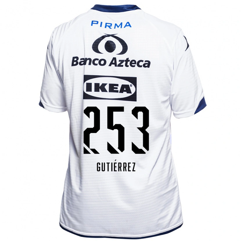 Danxen Dzieci Santiago Gutiérrez #253 Biały Czarny Niebieski Domowa Koszulka 2026/27 Koszulki Klubowe
