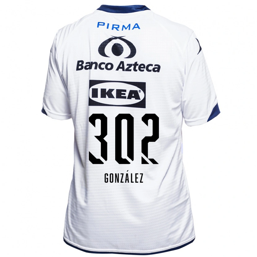 Danxen Dzieci Mateo González #302 Biały Czarny Niebieski Domowa Koszulka 2026/27 Koszulki Klubowe