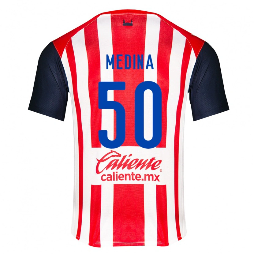 Danxen Dzieci Cruz Medina #50 Czerwony Czarny Biały Domowa Koszulka 2026/27 Koszulki Klubowe