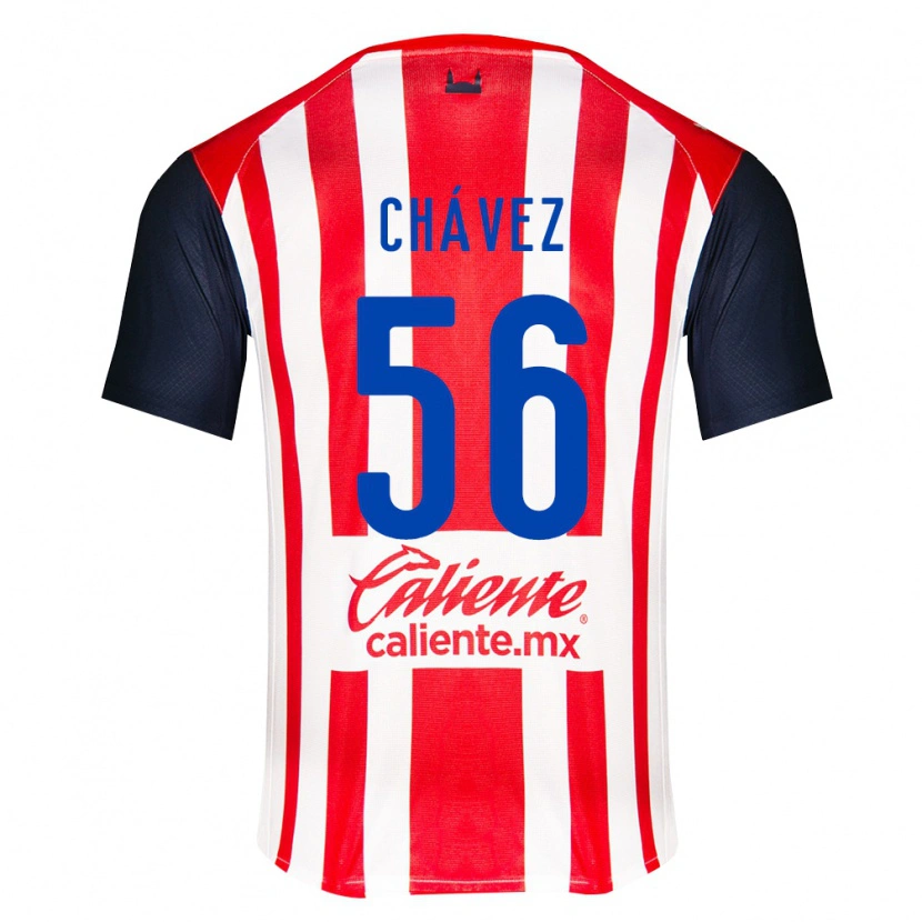 Danxen Dzieci Ángel Chávez #56 Czerwony Czarny Biały Domowa Koszulka 2026/27 Koszulki Klubowe