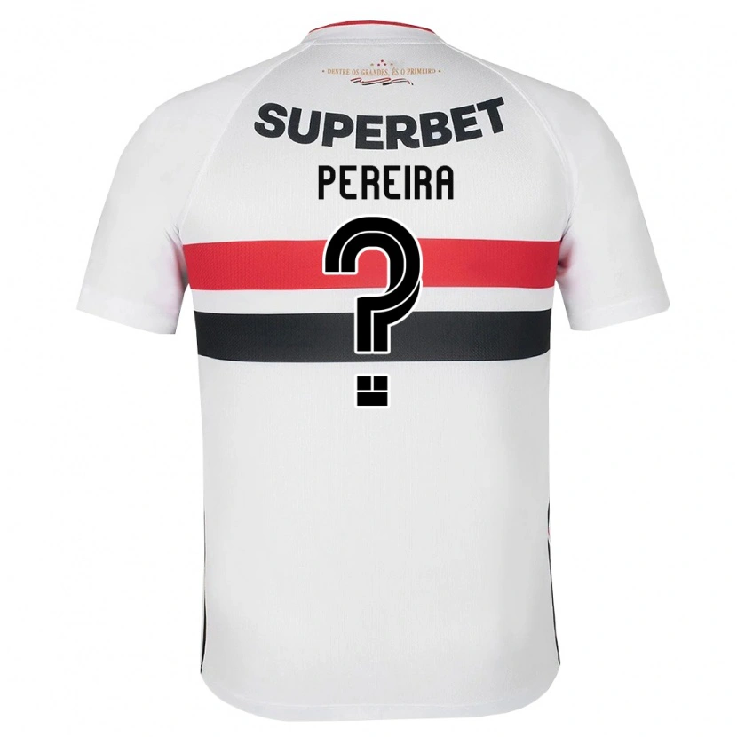 Danxen Dzieci Nicolas Pereira #0 Biały Czerwony Czarny Domowa Koszulka 2026/27 Koszulki Klubowe