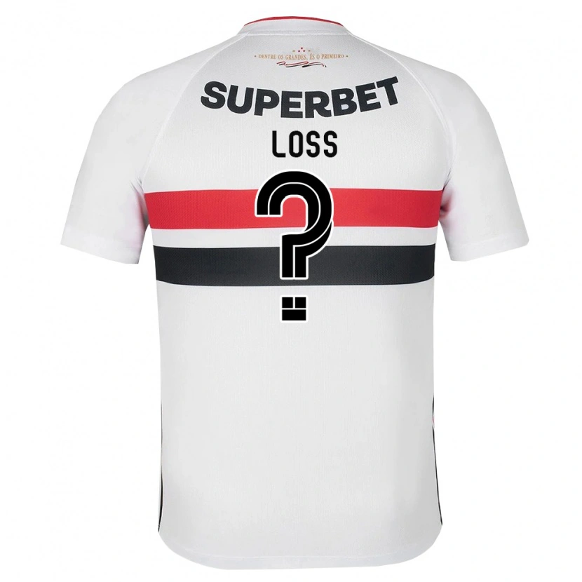 Danxen Dzieci Lucas Loss #0 Biały Czerwony Czarny Domowa Koszulka 2026/27 Koszulki Klubowe