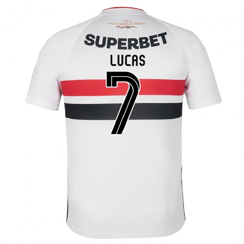 Danxen Dzieci Lucas Moura #7 Biały Czerwony Czarny Domowa Koszulka 2026/27 Koszulki Klubowe