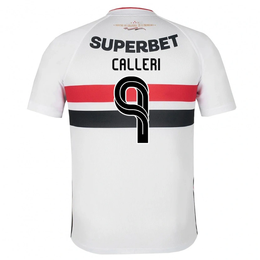 Danxen Dzieci Jonathan Calleri #9 Biały Czerwony Czarny Domowa Koszulka 2026/27 Koszulki Klubowe