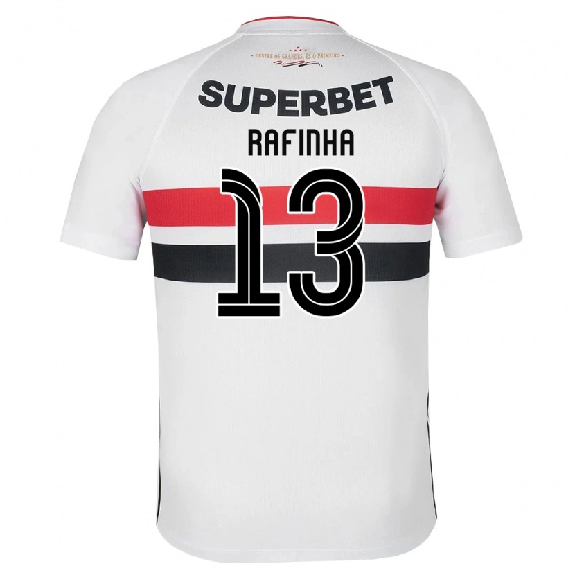 Danxen Dzieci Rafinha #13 Biały Czerwony Czarny Domowa Koszulka 2026/27 Koszulki Klubowe