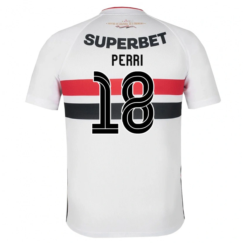 Danxen Dzieci Lucas Perri #18 Biały Czerwony Czarny Domowa Koszulka 2026/27 Koszulki Klubowe