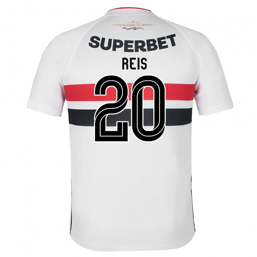 Danxen Dzieci Guilherme Reis #20 Biały Czerwony Czarny Domowa Koszulka 2026/27 Koszulki Klubowe