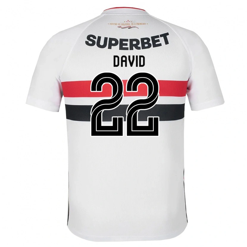 Danxen Dzieci David #22 Biały Czerwony Czarny Domowa Koszulka 2026/27 Koszulki Klubowe