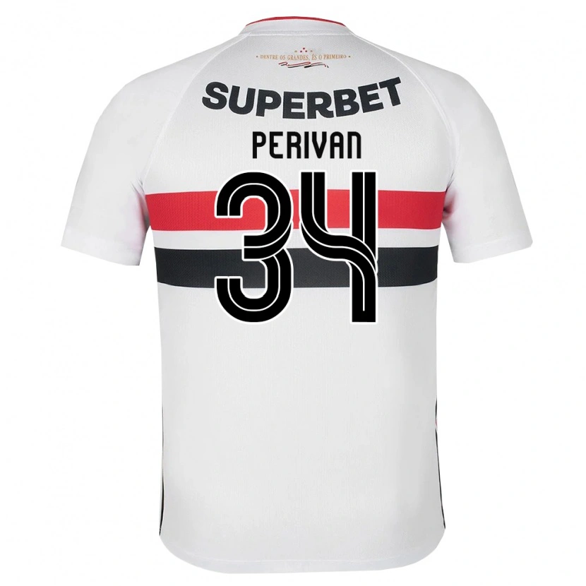 Danxen Dzieci Perivan Dos Santos #34 Biały Czerwony Czarny Domowa Koszulka 2026/27 Koszulki Klubowe