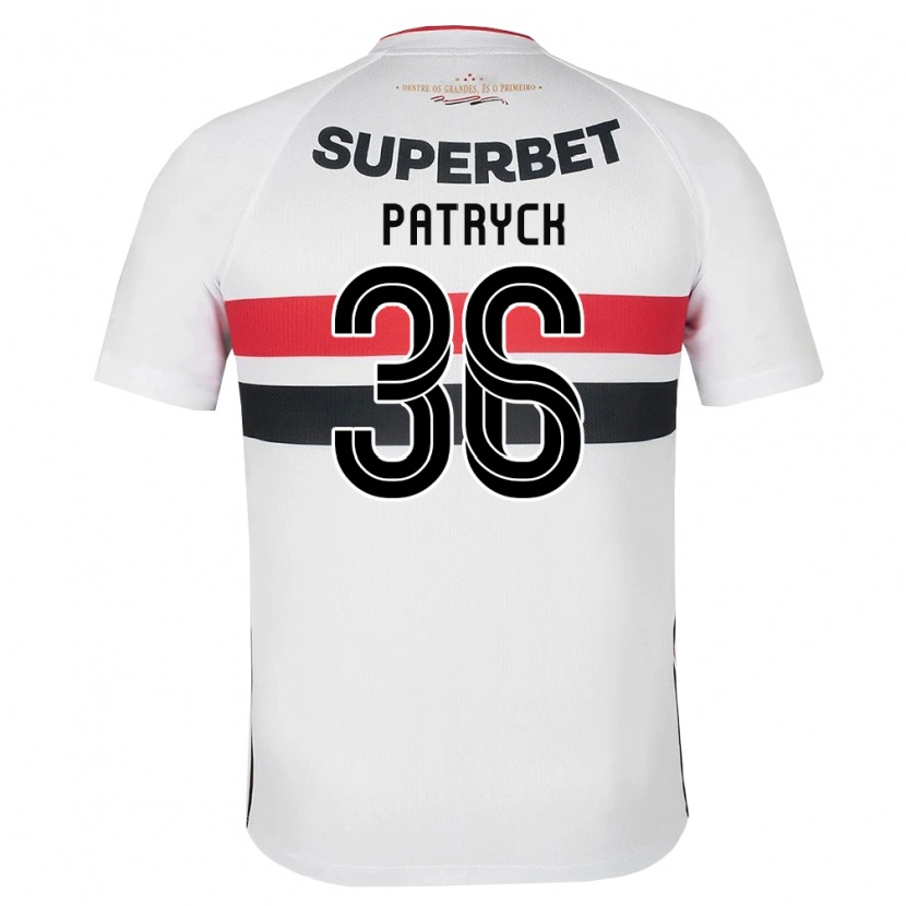 Danxen Dzieci Patryck #36 Biały Czerwony Czarny Domowa Koszulka 2026/27 Koszulki Klubowe