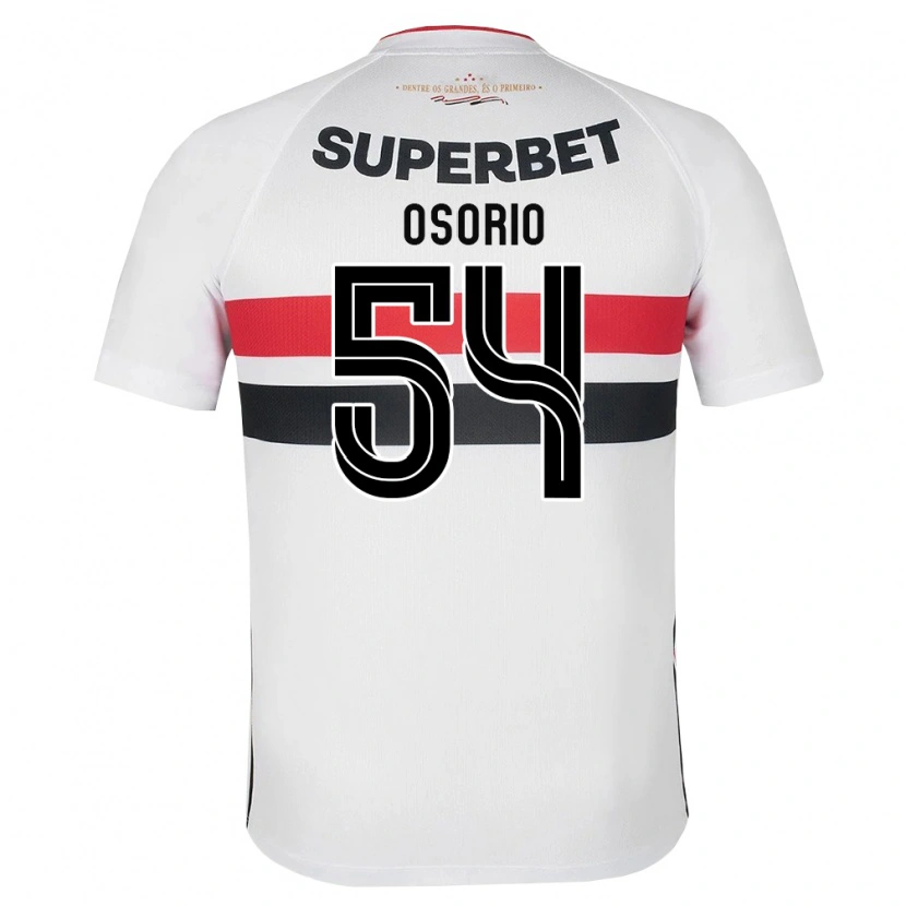 Danxen Dzieci Luis Osorio #54 Biały Czerwony Czarny Domowa Koszulka 2026/27 Koszulki Klubowe