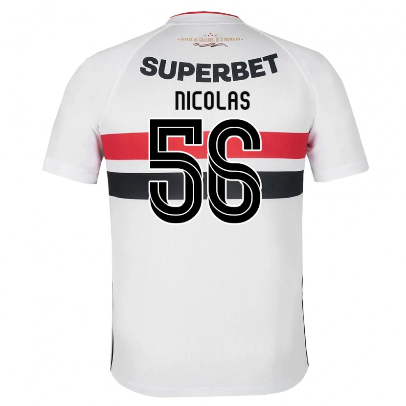 Danxen Dzieci Nicolas Bosshardt #56 Biały Czerwony Czarny Domowa Koszulka 2026/27 Koszulki Klubowe
