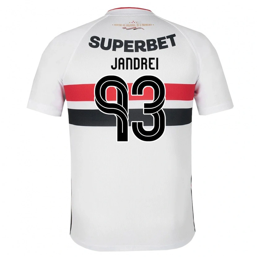 Danxen Dzieci Jandrei #93 Biały Czerwony Czarny Domowa Koszulka 2026/27 Koszulki Klubowe