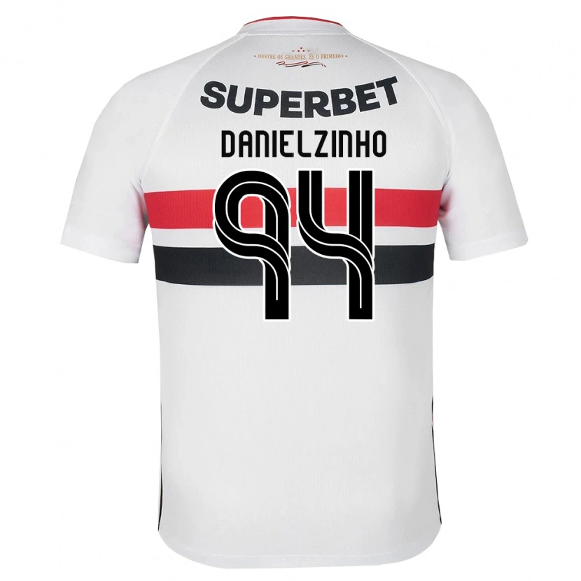 Danxen Dzieci Danielzinho #94 Biały Czerwony Czarny Domowa Koszulka 2026/27 Koszulki Klubowe