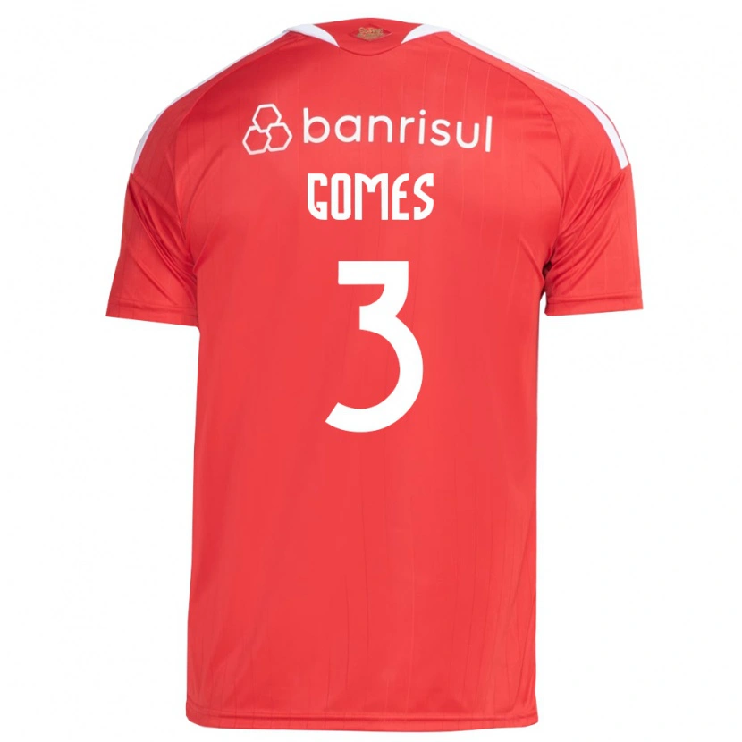 Danxen Dzieci Igor Gomes #3 Czerwony Biały Domowa Koszulka 2026/27 Koszulki Klubowe