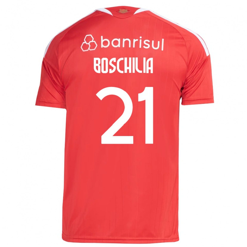 Danxen Dzieci Gabriel Boschilia #21 Czerwony Biały Domowa Koszulka 2026/27 Koszulki Klubowe