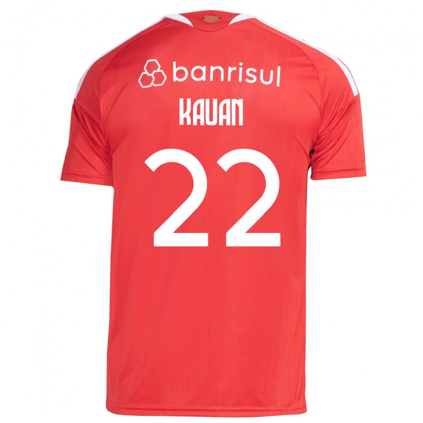 Danxen Dzieci Kauan Jesus Santos Oliveira #22 Czerwony Biały Domowa Koszulka 2026/27 Koszulki Klubowe