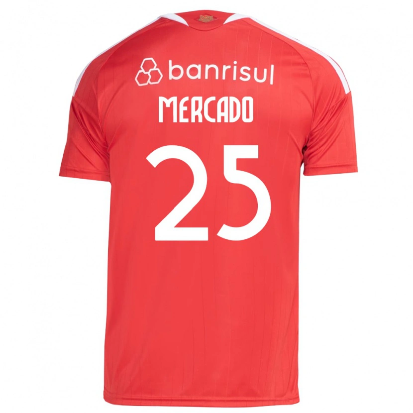 Danxen Dzieci Gabriel Mercado #25 Czerwony Biały Domowa Koszulka 2026/27 Koszulki Klubowe