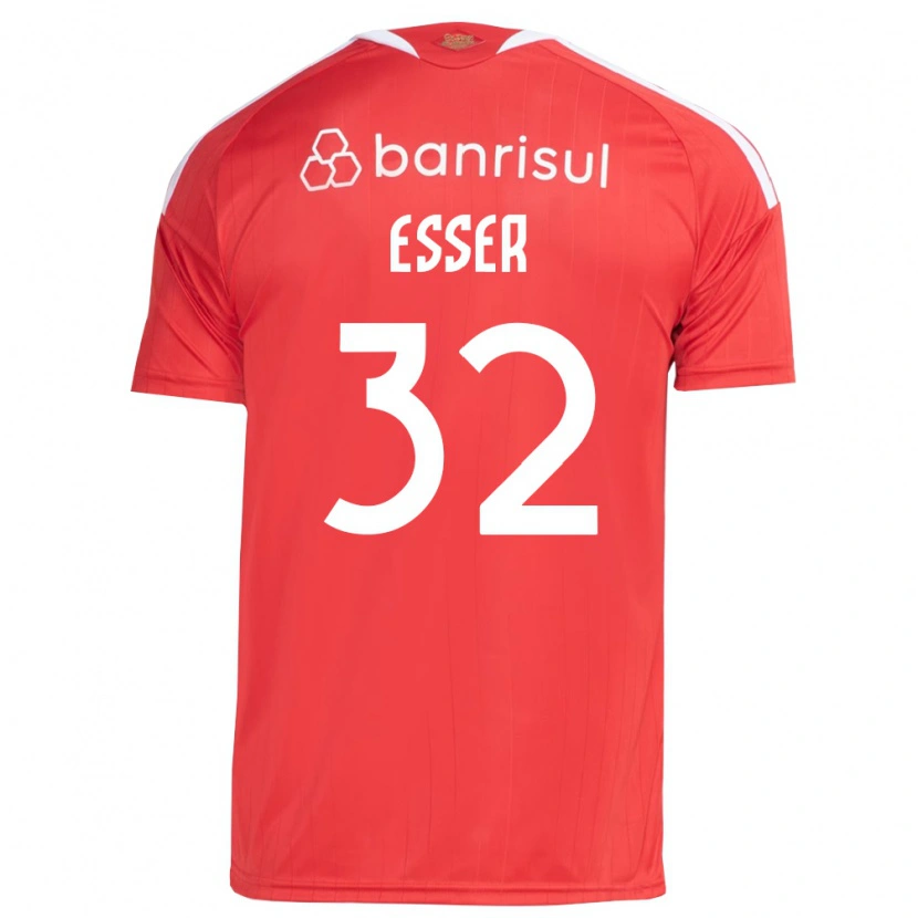 Danxen Dzieci Diego Esser #32 Czerwony Biały Domowa Koszulka 2026/27 Koszulki Klubowe