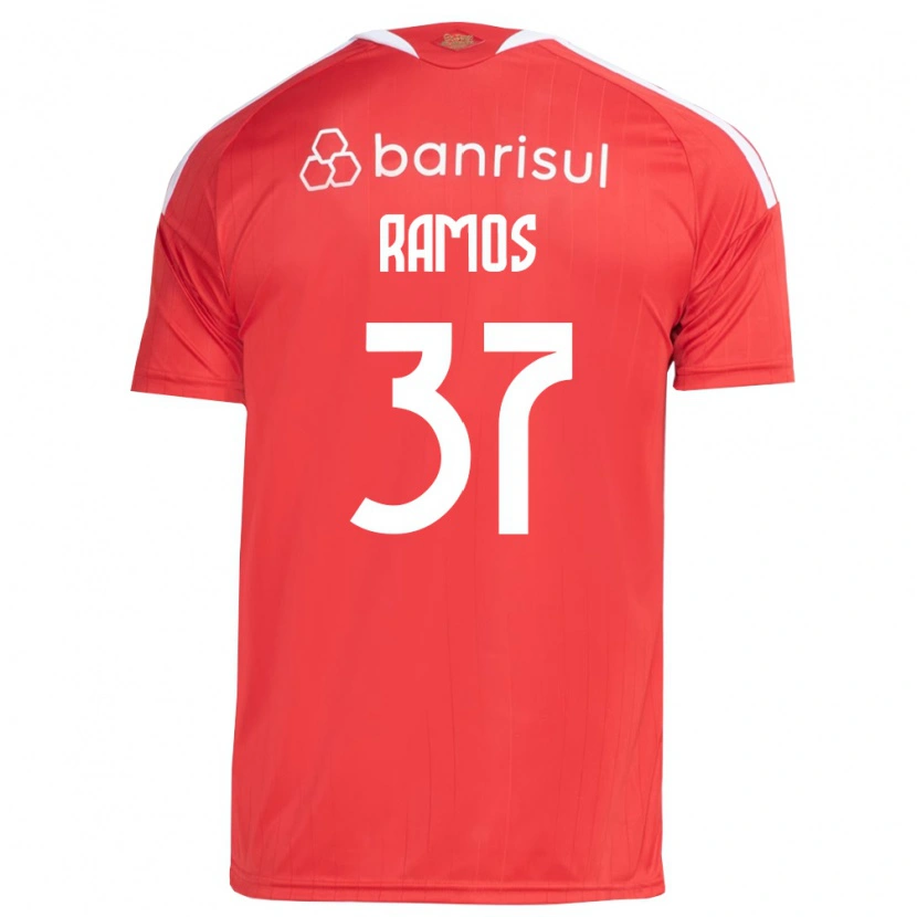 Danxen Dzieci Lucas Ramos #37 Czerwony Biały Domowa Koszulka 2026/27 Koszulki Klubowe