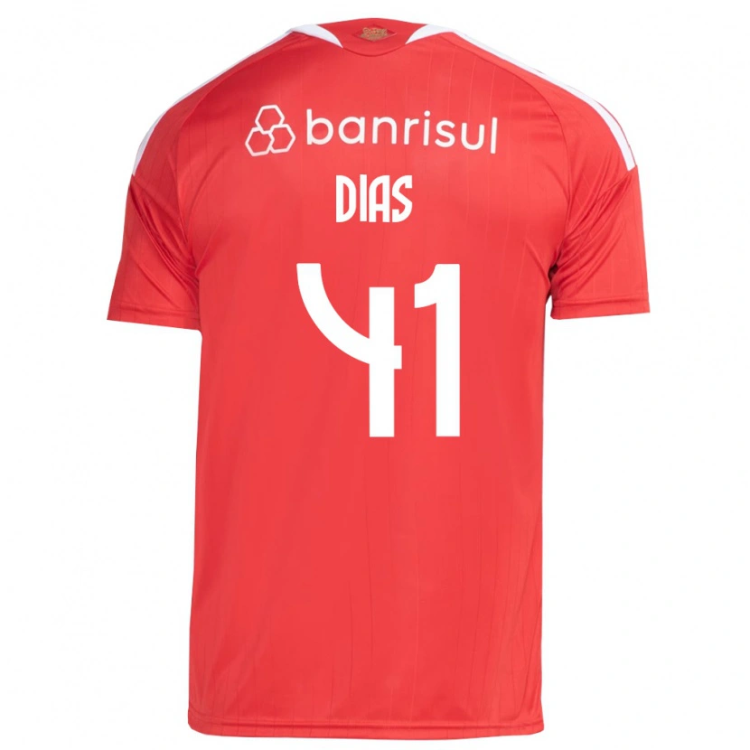 Danxen Dzieci Matheus Dias #41 Czerwony Biały Domowa Koszulka 2026/27 Koszulki Klubowe
