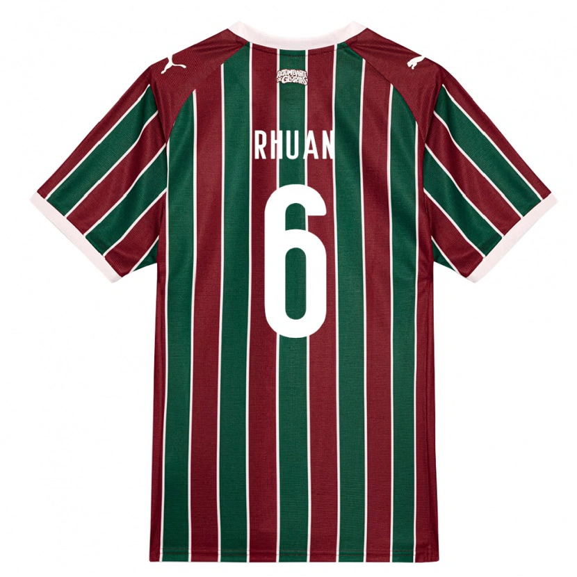Danxen Dzieci Rhuan Wallace Stoeberl Barboza #6 Zielony Burgundia Biały Domowa Koszulka 2026/27 Koszulki Klubowe